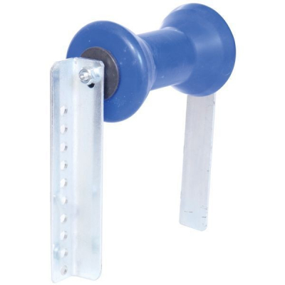 Kielrolle blau mit Halterung Sliprolle Halter Vorrichtung Trailer Bootsanhänger