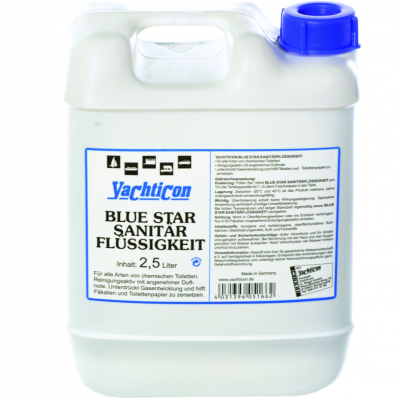 Blue Star Sanitärflüssigkeit 2,5 Liter Yachticon Reinigungsaktiv chemischen WCs