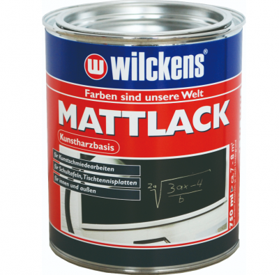 Wilckens Mattlack Kunstharzbasis Innen & Außen auch Tischtennisplatten o. Tafeln