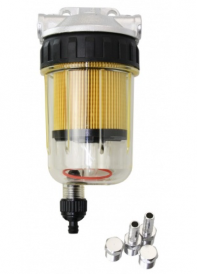 Dieselfilter Kraftstofffilter Filter mit Wasserabscheider Kopf aus Aluminium