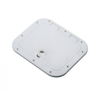 Luke Inspektionsluke 377x277 mm Schappluke Decksluke Klappe Boot weiß