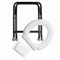 Klapptoilette mobiles Klo f. Gartenlaube, Caravan Camping Boot WC Klo + 6 Beutel