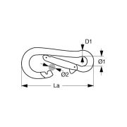 Bojen Karabinerhaken Schnapphaken Kong Boot Fender 160mm aus Edelstahl